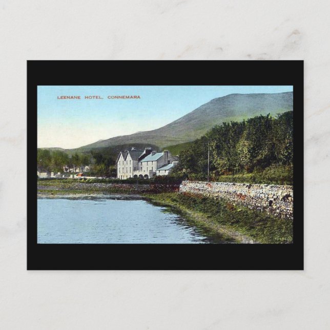 Gammalt vykort - Leenane Hotel, Connemara, Irland (Framsida)