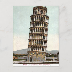 Gammalt vykort - Leende Torn i Pisa