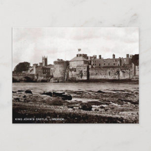 Gammalt vykort - Limerick, Irland