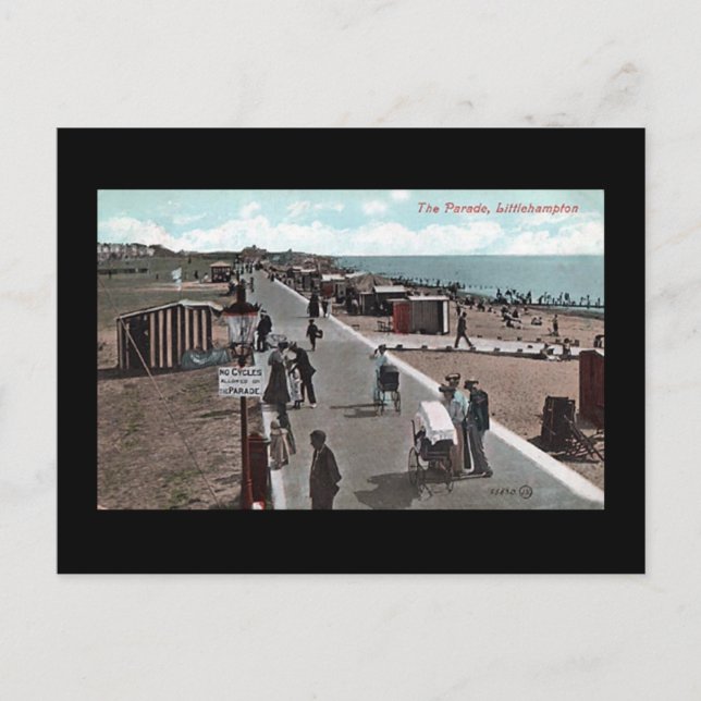 Gammalt vykort - Littlehampton, Sussex (Framsida)