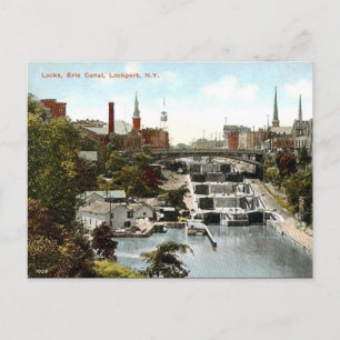 Gammalt vykort - Lockport, NY, USA