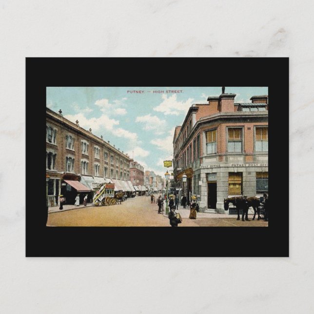 Gammalt vykort - London, Putney, 1909 (Framsida)
