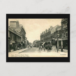 Gammalt vykort - London, Putney, Upper Richmond Ro