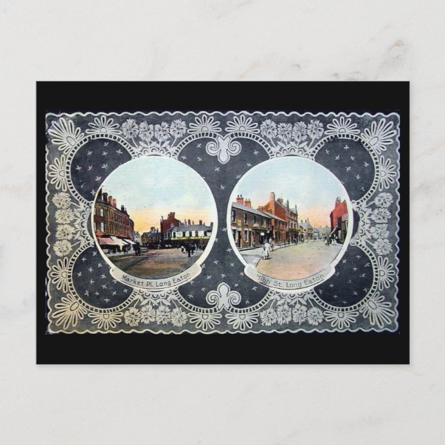 Gammalt vykort - Long Eaton, Derbyshire (Framsida)