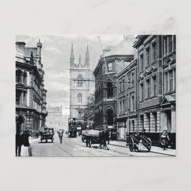 Gammalt vykort - Lowgate, Hull, Yorkshire (Framsida)