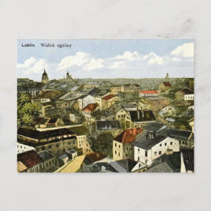 Gammalt vykort - Lublin, Polen