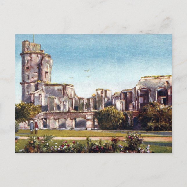 Gammalt vykort - Lucknow, Indien (Framsida)