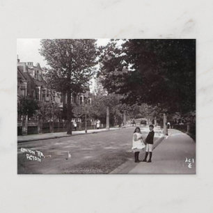 Gammalt vykort - Lynton Rd, Acton, London