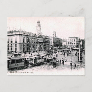 Gammalt vykort - Madrid, Spanien