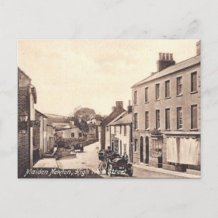 Gammalt vykort - Maiden Newton, Dorset