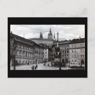 Gammalt vykort, Malostranske Square, Prag Vykort