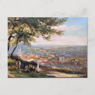 Gammalt vykort - Malvern, Worcestershire