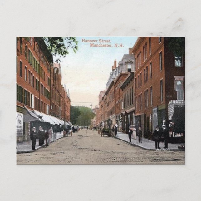 Gammalt vykort - Manchester, New Hampshire, USA (Framsida)