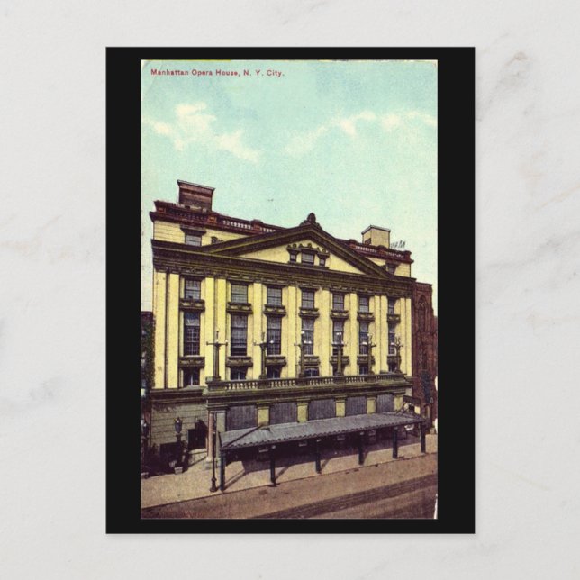 Gammalt vykort - Manhattan Opera House, 1912 (Framsida)