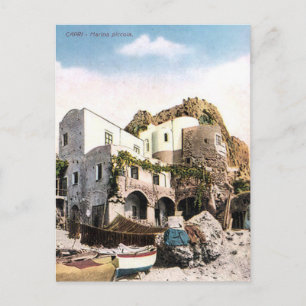 Gammalt vykort - Marina Piccola, Capri, Italien