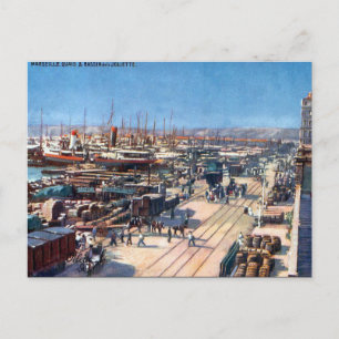 Gammalt vykort - Marseille