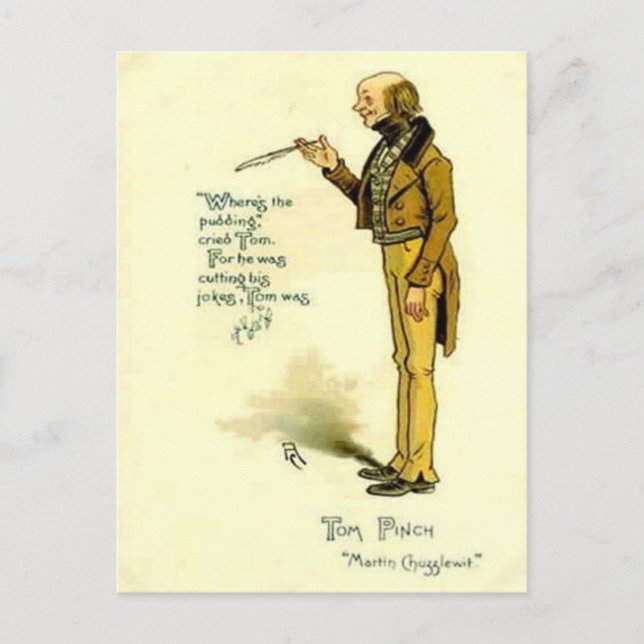 Gammalt vykort - Martin Chuzzlewit av Dickens (Framsida)