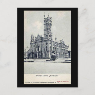 Gammalt vykort - Masonic Temple, Philadelphia PA