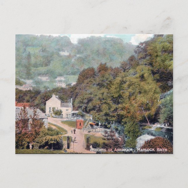 Gammalt vykort - Matlock Bath, Derbyshire (Framsida)