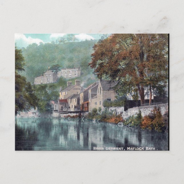 Gammalt vykort - Matlock Bath, Derbyshire (Framsida)