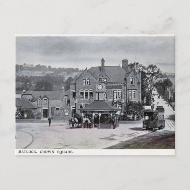Gammalt vykort - Matlock, Derbyshire (Framsida)