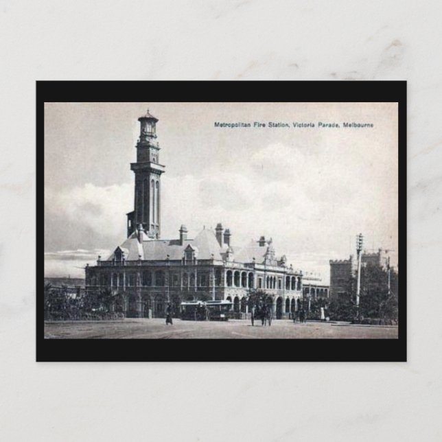 Gammalt vykort - Melbourne, Australien (Framsida)