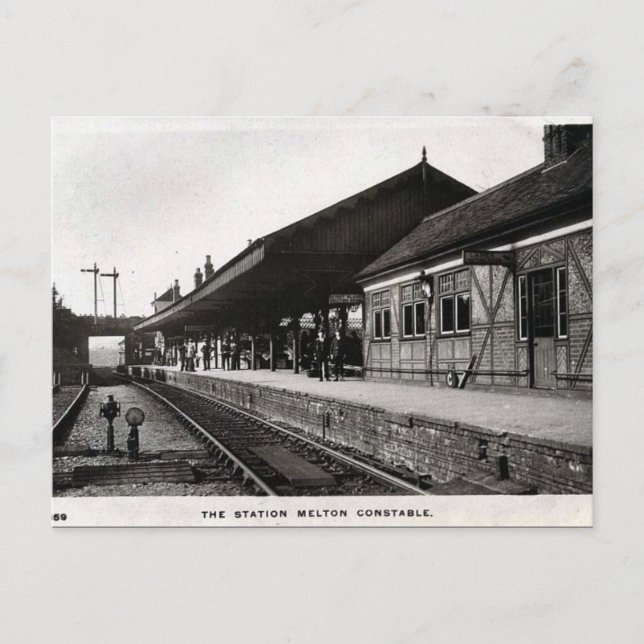 Gammalt vykort - Melton Constable Station, Norfolk (Framsida)