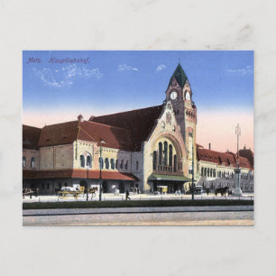 Gammalt vykort - Metz, Frankrike