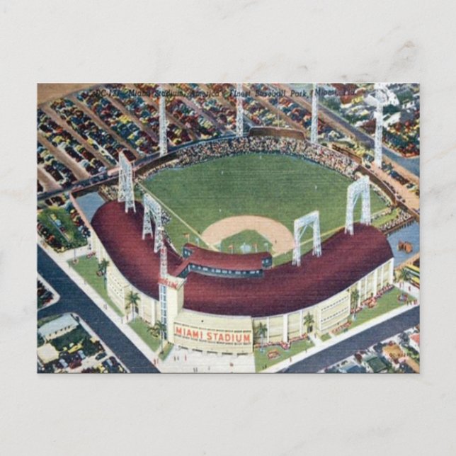 Gammalt vykort - Miami, Florida, USA (Framsida)