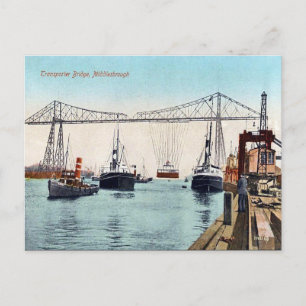 Gammalt vykort - Middlesborough Transporter Bridge