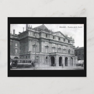 Gammalt vykort - Milano, La Scala Opera House 1913