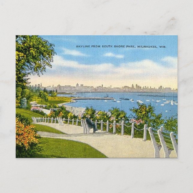 Gammalt vykort - Milwaukee, Wisconsin, USA (Framsida)