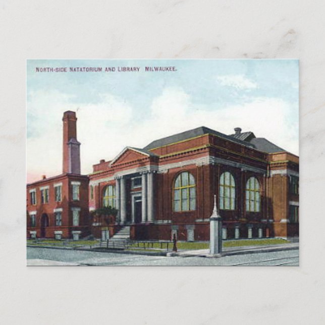 Gammalt vykort - Milwaukee, Wisconsin, USA (Framsida)