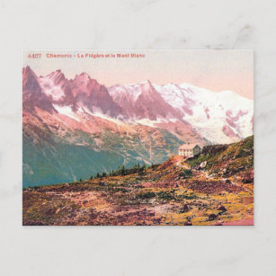Gammalt vykort - Mont Blanc, Frankrike