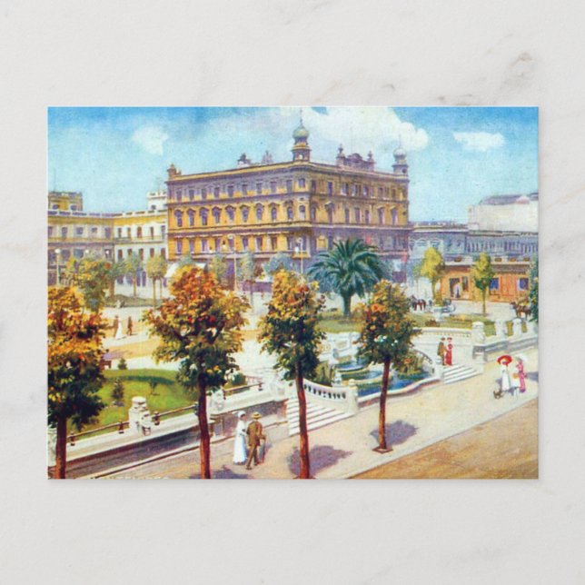 Gammalt vykort - Montevideo, Uruguay (Framsida)