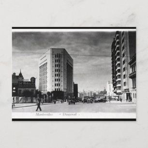 Gammalt vykort - Montevideo, Uruguay