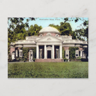 Gammalt vykort - Monticello, Virginia, USA
