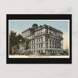 Gammalt vykort, Montreal, Court House Vykort