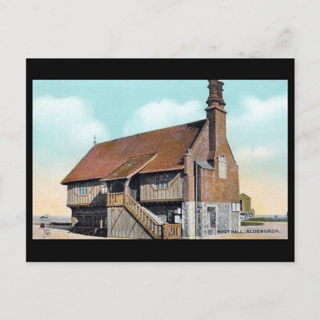 Gammalt vykort - Moot Hall, Aldeburgh, Suffolk (Framsida)