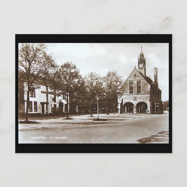Gammalt vykort - Moreton-in-Marsh, Gloucestershire (Framsida)
