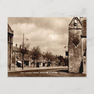 Gammalt vykort - Moreton-in-Marsh, Gloucestershire