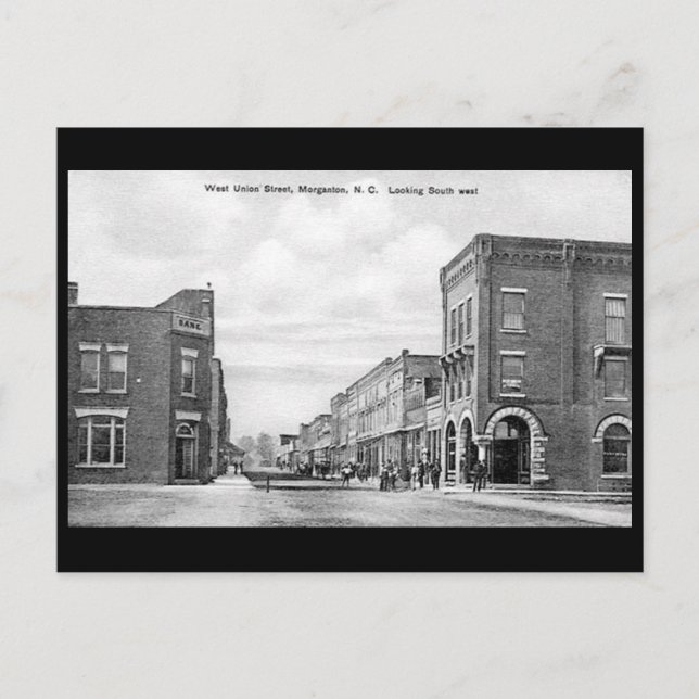 Gammalt vykort - Morganton, North Carolina, USA (Framsida)