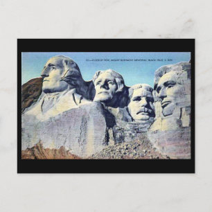 Gammalt vykort - Mount Rushmore, South Dakota