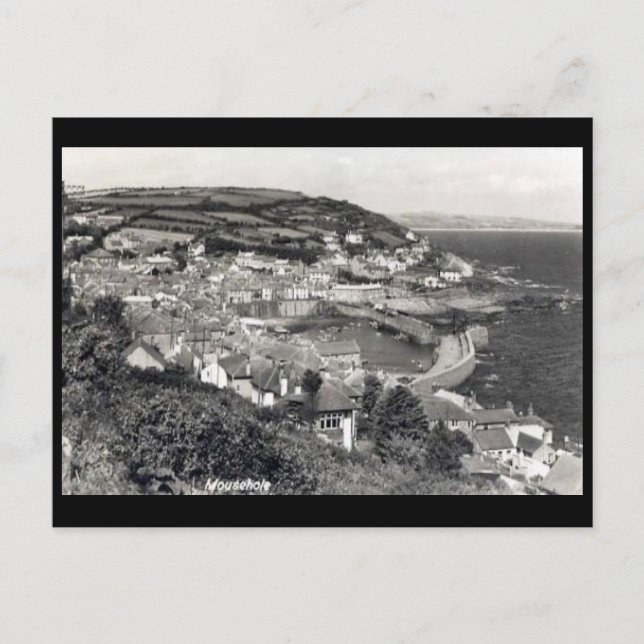 Gammalt vykort - Mousehål, Cornwall (Framsida)