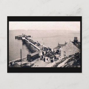 Gammalt vykort - Mumbles Pier, nära Swansea