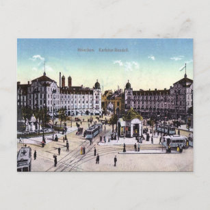 Gammalt vykort - München, Tysklant