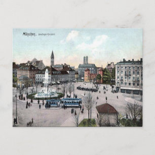 Gammalt vykort - München, Tysklant