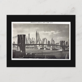 Gammalt vykort, New York City, Brooklyn Bridge Vykort