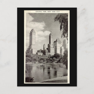 Gammalt vykort - New York City, Central Park