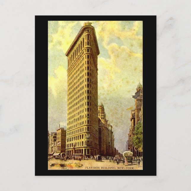 Gammalt vykort, New York City, Flatiron Byggnad Vykort (Framsida)